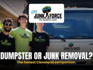 Teenagers smiling in front of truck. OJF logo.